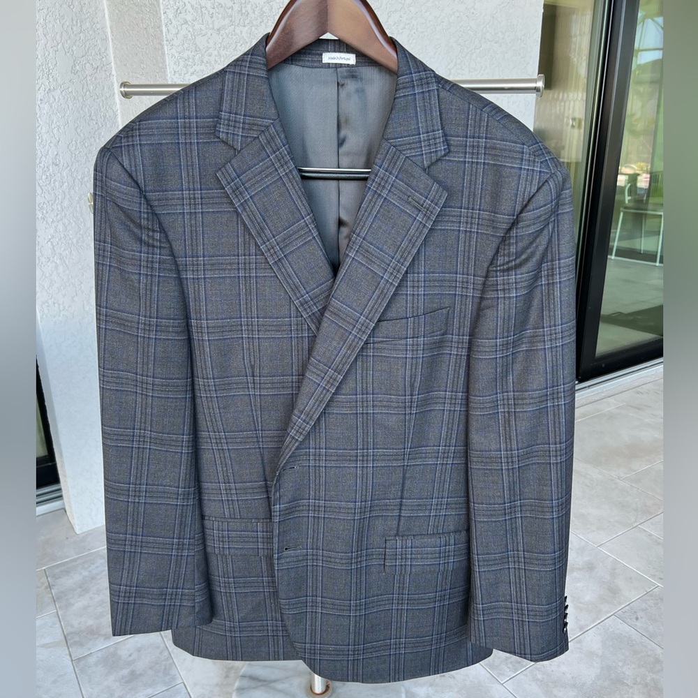 Peter Millar Charcoal Checkered Blazer
